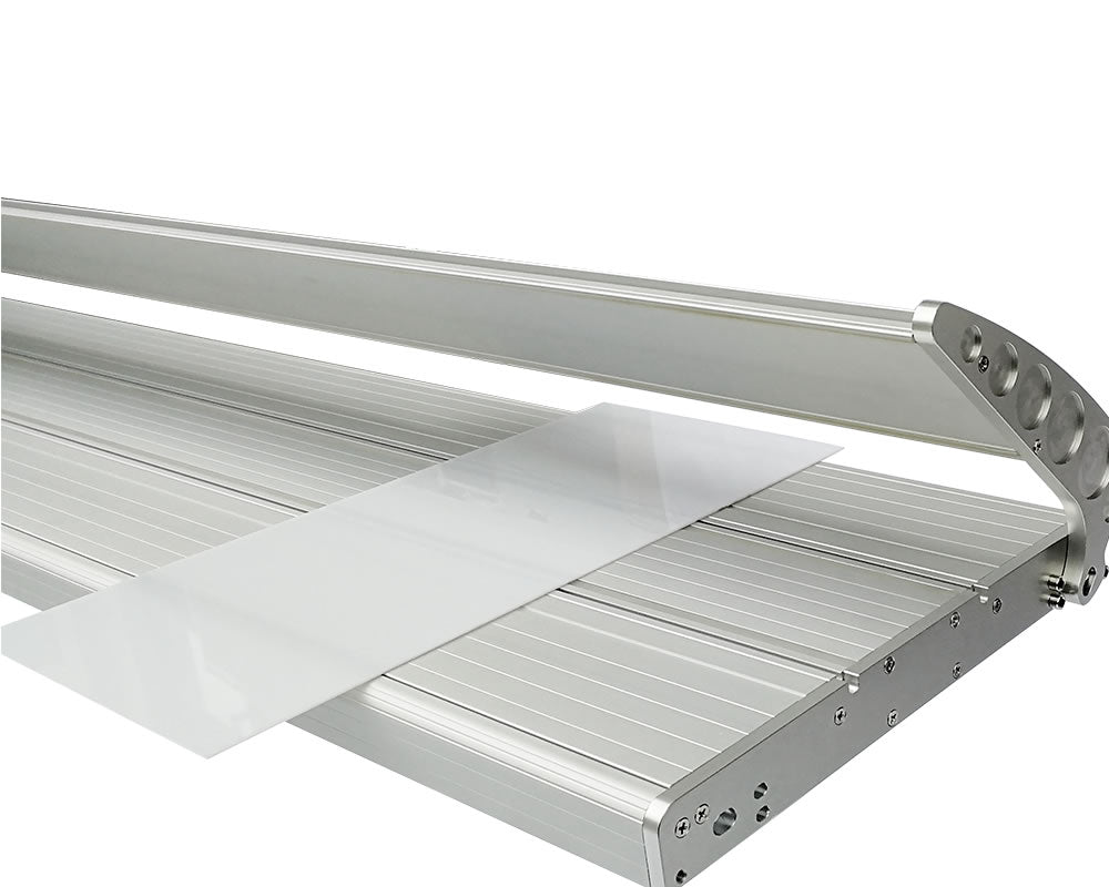 Straight track,it is easier to cut acrylic sheets by hand